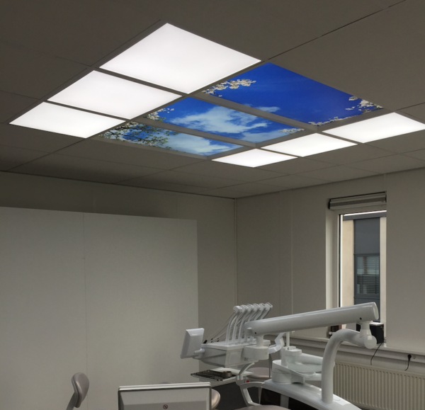 Dentled inbouw volspectrum daglicht LED paneel 600x600 - 5500/5700 Kelvin - 57 Watt - Afbeelding 7